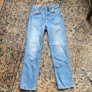 Women’s Acne Light Blue Straight-Leg Jeans, 100% cotton